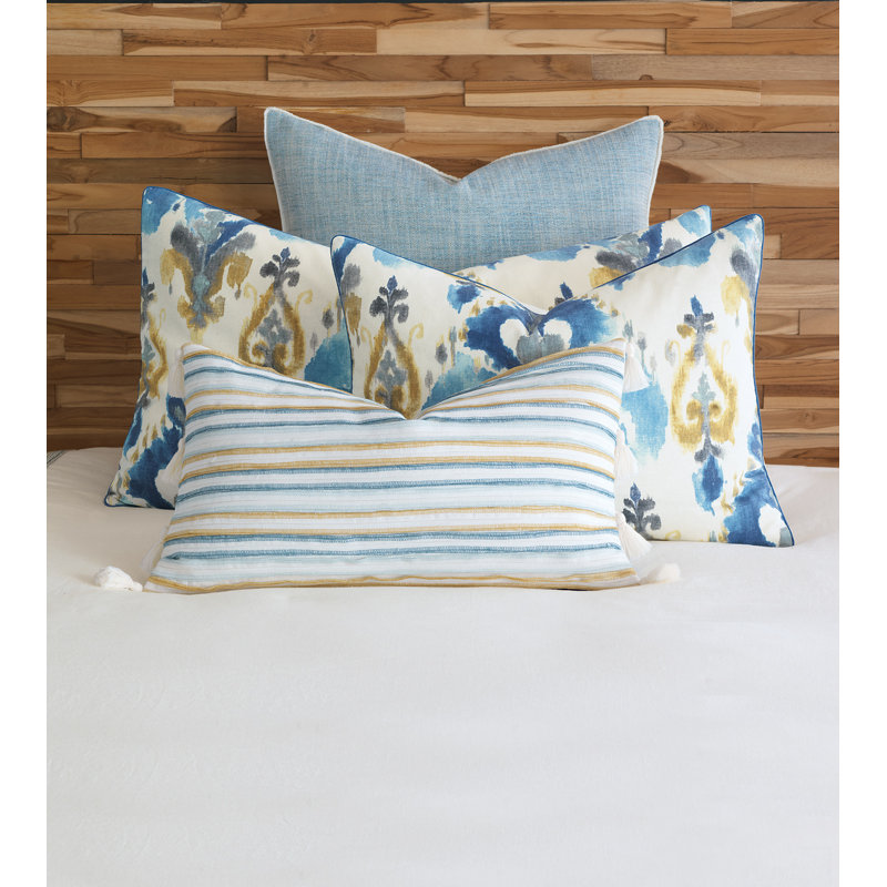 Aoki Tassels Linen Reversible Throw Pillow