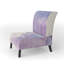 Fauteuil de chambre rembourré Watercolor Purple Haze I