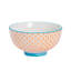 Nicola Spring Hand-Printed Rice Bowls - 12cm - Orange - Pack of 6