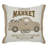 Pumpkin Bounty Cotton Reversible Throw Pillow