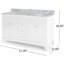 Meuble-lavabo double 61 po avec comptoir Dilaver