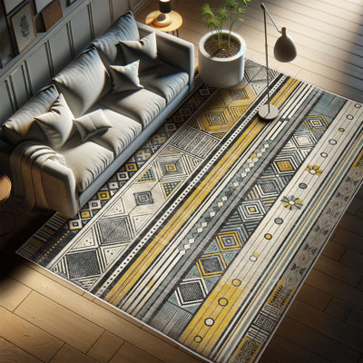 Machine Printed 152cm X 76cm Area Rug