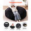 Fauteuil à billes rond avec housse amovible et lavable pour adulte géant noir