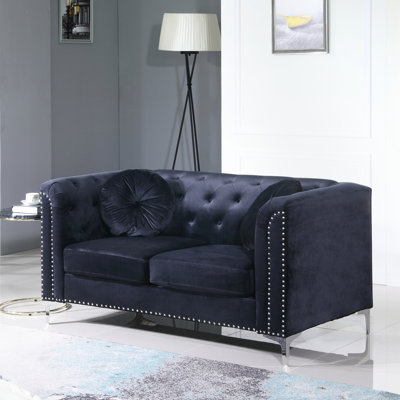 Causeuse noire élégante et confortable