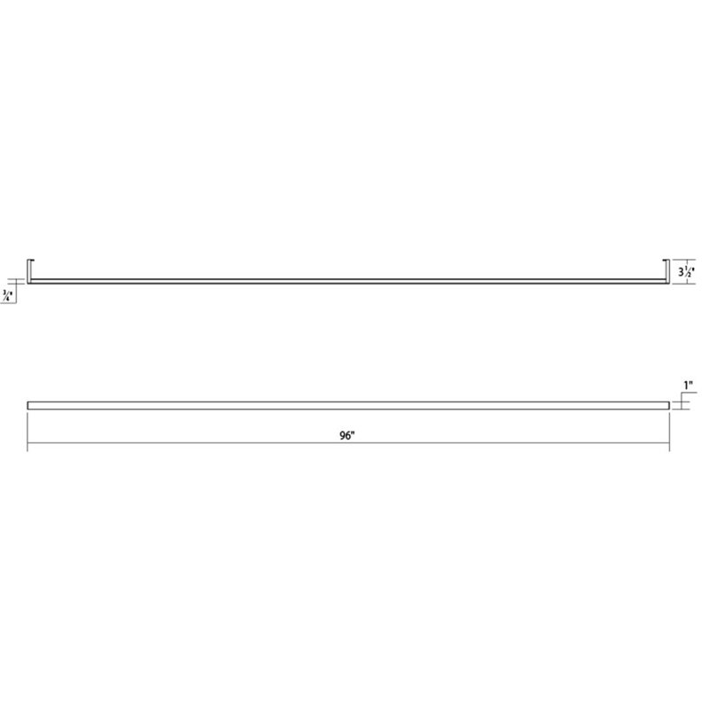 96" Satin White Dimmable Outdoor LED Bath Bar