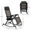 Chaises berçantes d'extérieur, chaise berçante inclinable pliable avec coussin et porte-gobelet, chaises longues de piscine-107419479