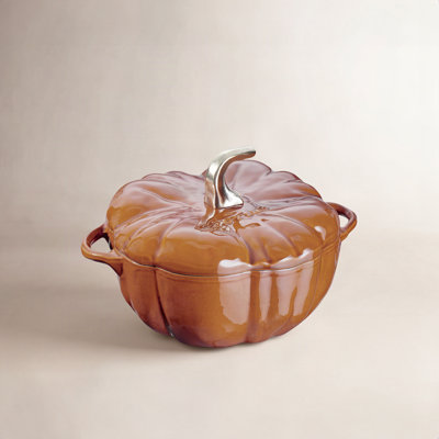 Enameled Cast Iron Pumpkin Dutch Oven