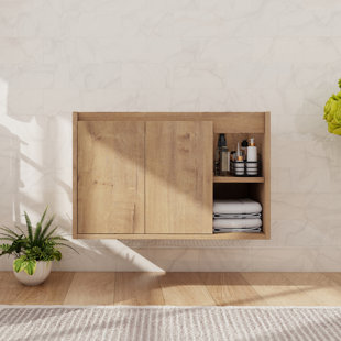 Base de meuble-lavabo mural 30 po avec 2 portes et 1 tablette