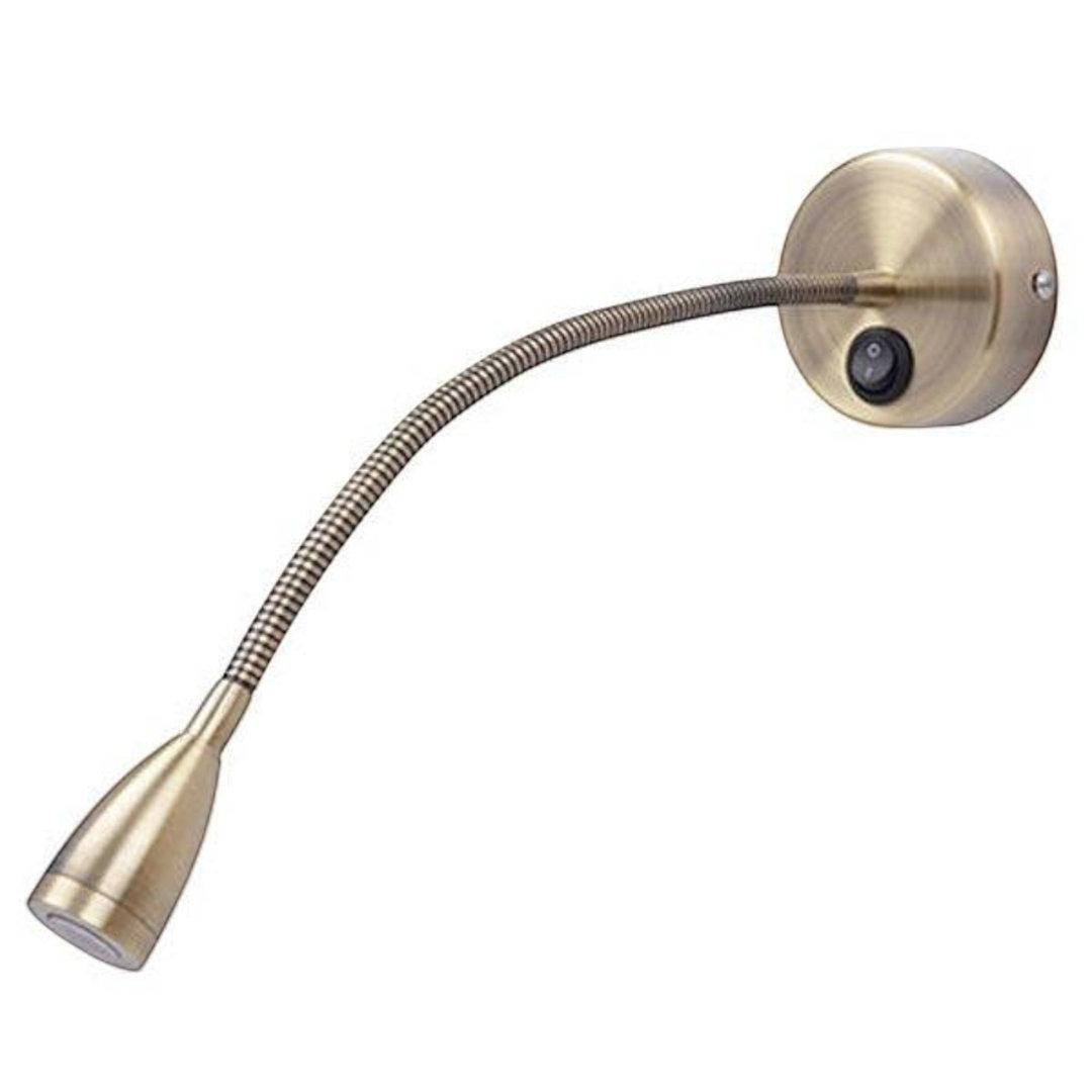 Rackhams Light Antico 3 Watt Antique Flexible Bedside Reading - Image 2