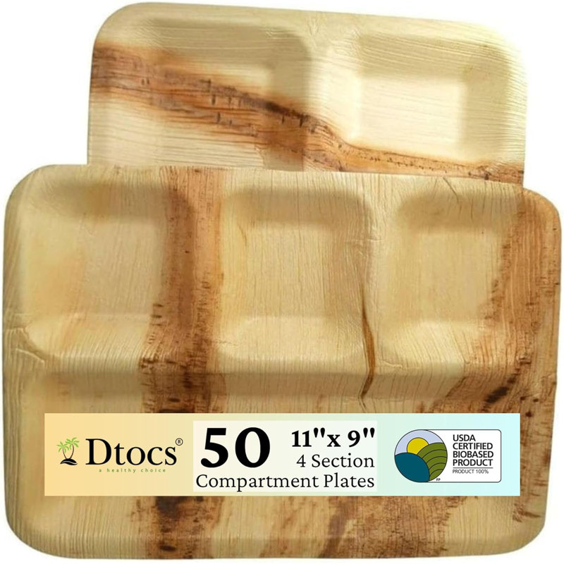 Rectangle Compartment Plates