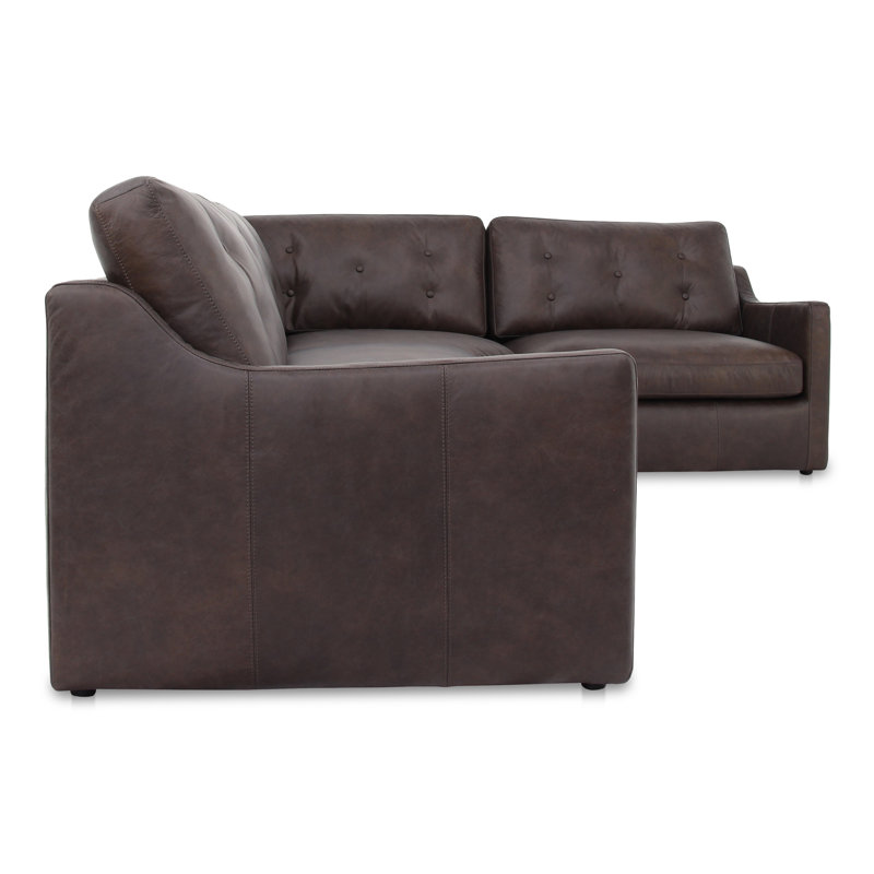 Thurlow Leather Modular 3 - Piece Sectional, Right Hand Facing