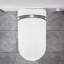 Toilette blanche allongée intelligente avec siège à ouverture / fermeture automatique, contrôle du coup de pied, chasse d'eau à jet siphonique 1,28, plusieurs modes de lavage et siège chauffant pour le confort de la salle de bain-127346843