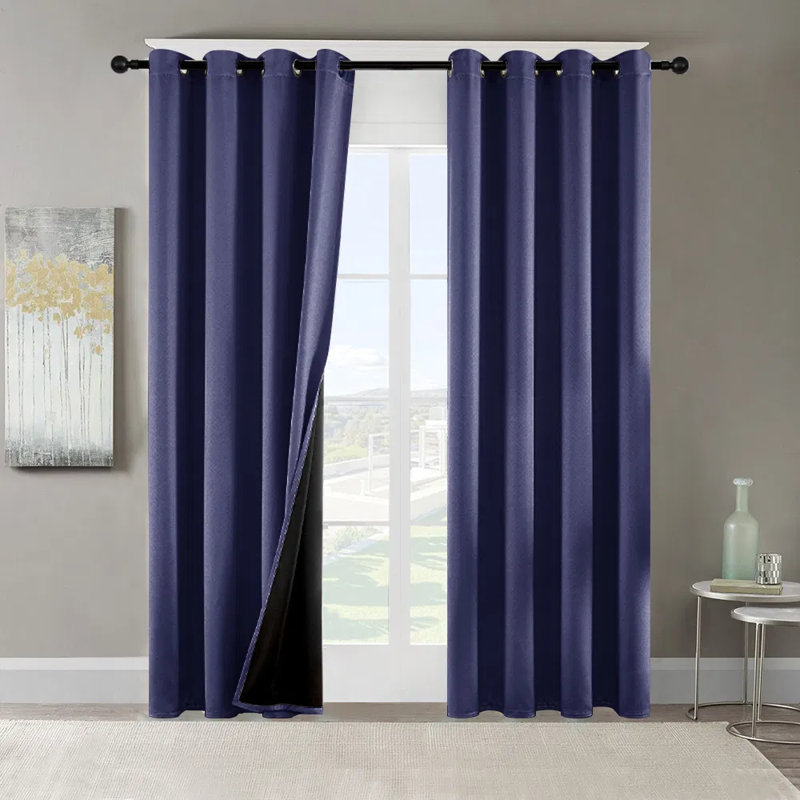 52-inch X 84-inch Blackout Curtain Panel Set (set Of 2), Polyester Thermal Insulated Room Darkening Drapes With Grommets