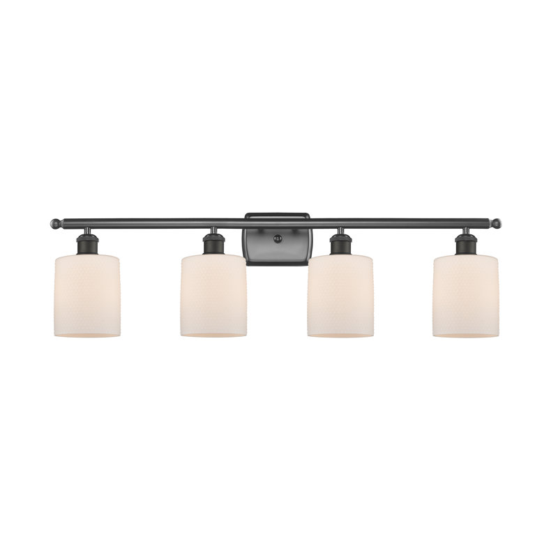 Leilani 4 - Light Dimmable Vanity Light, Oil Rubbed Bronze, Matte White, Bulb Not Included