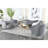Reigha Grey And Gold Upholstered Sofa