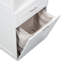 Armoire de rangement blanche avec grand panier à linge blanc