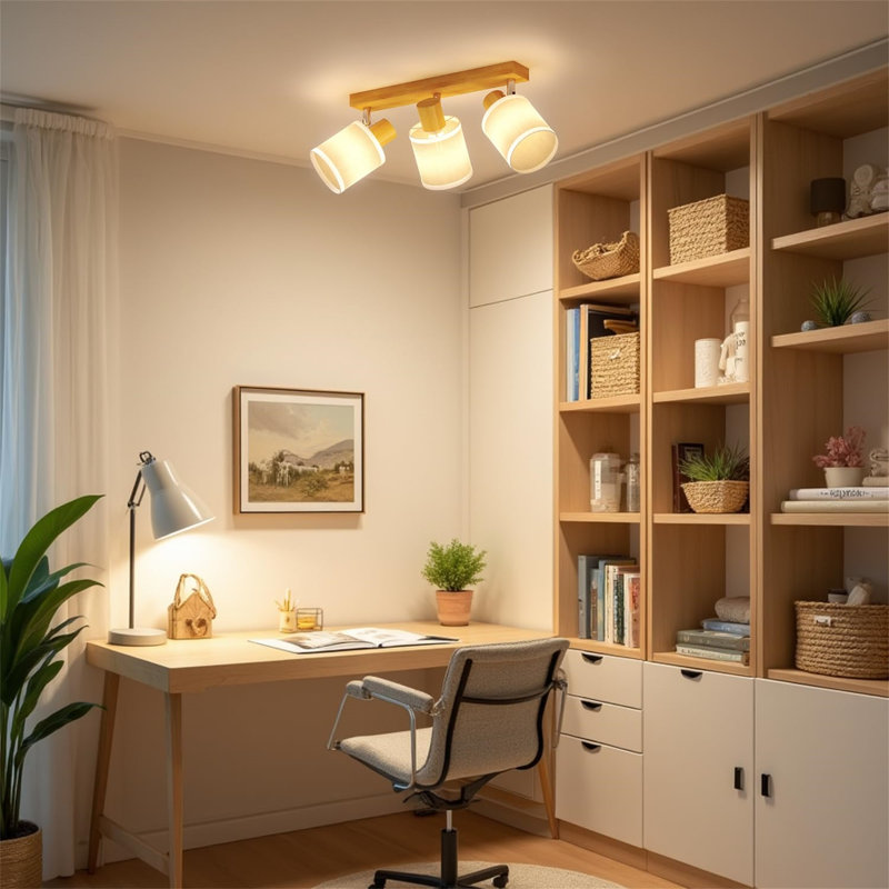 Linen Spotlight, 21 cm H x 38 cm W x 10cm D, 3 Lights