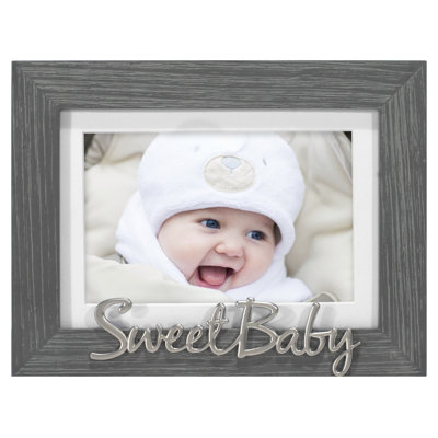 Gray Wood Embossed Picture Frame