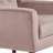Jaqueze Upholstered Skin Pink Velvet Tufted Wide Back Armchair with Solid Wood Leg-1896434696
