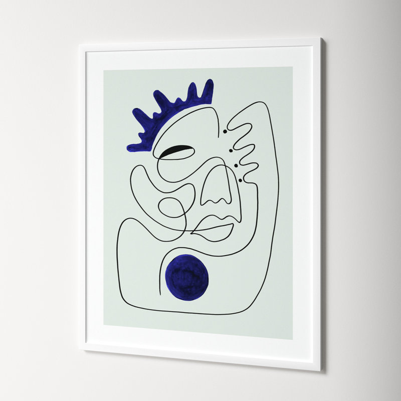 El Rey by Shatha Al Dafai, 41.38" H x 33.38" W x 0.875" D, White Framed