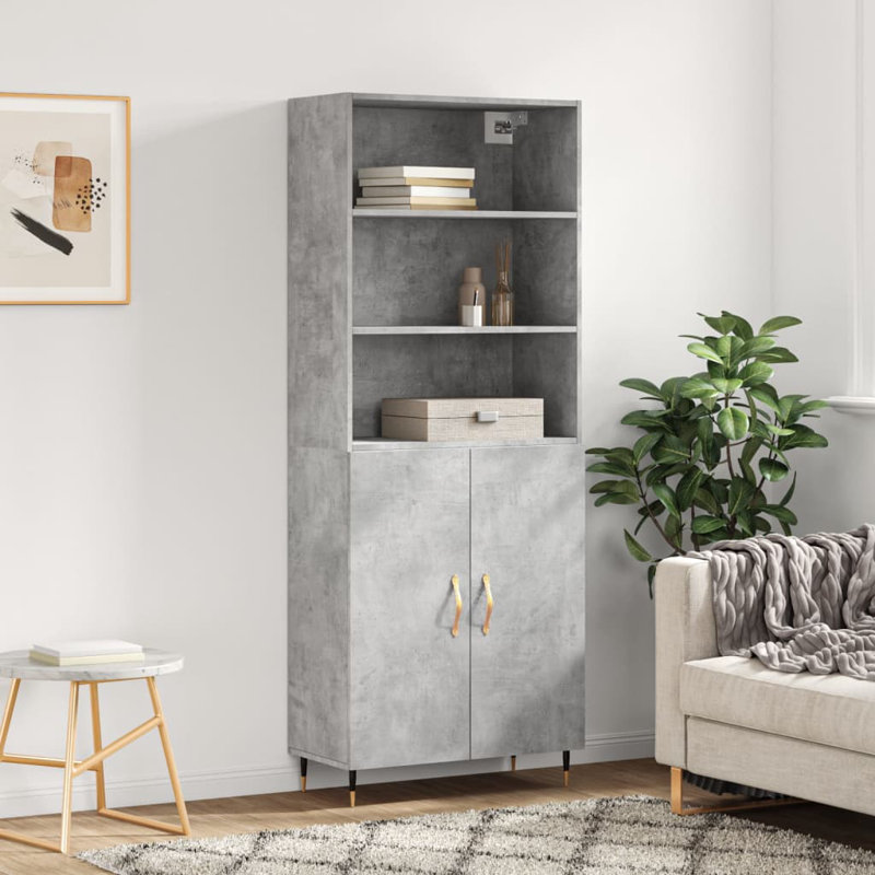 Venedy 69.5cm Sideboard, Concrete Grey