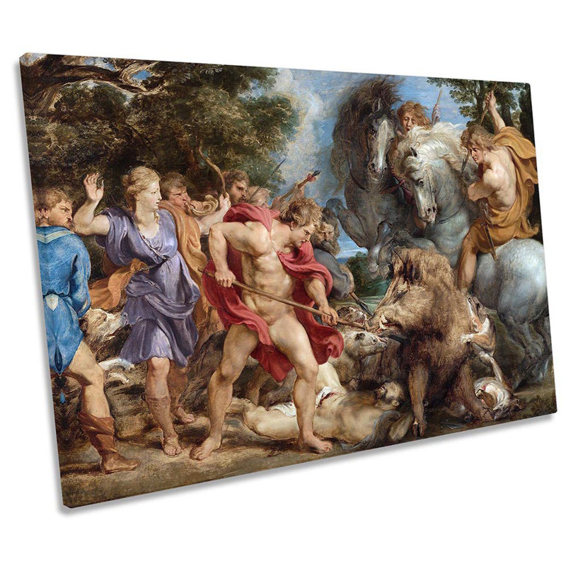 Rubens The Calydonian Boar Hunt - Wrapped Canvas Print, 30.5cm H x 45.7cm W x 2cm D