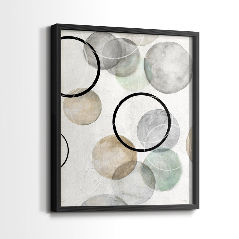 Bubbles I Framed Print - Solid Wood, Black, 21" H x 17" W