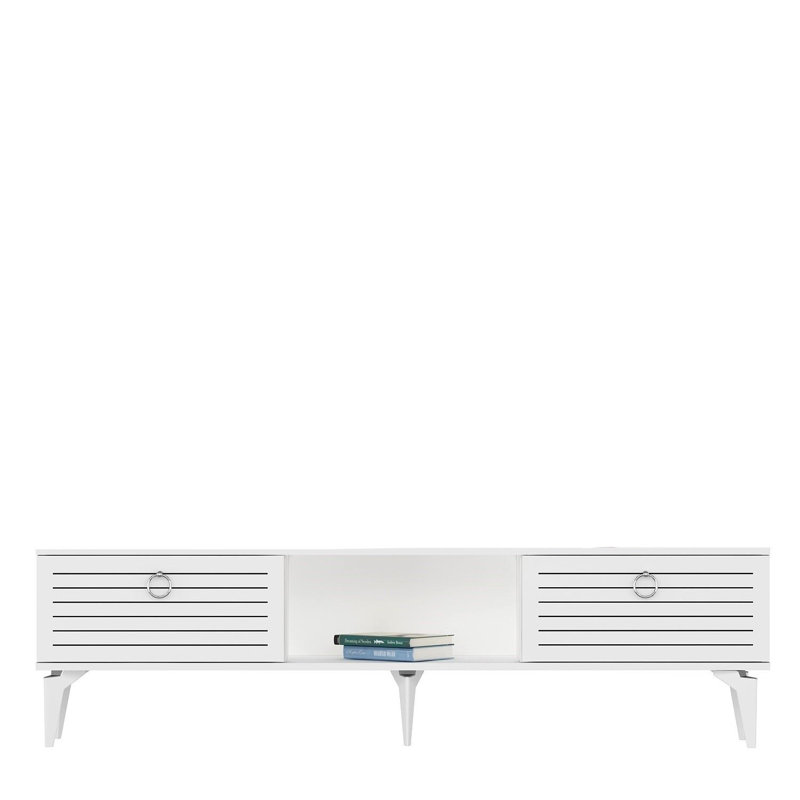 Olivia Unfinished TV Stand for TVs up to 60", White