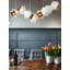 Lustre long 47 lumières 47,5 "en acier Welles