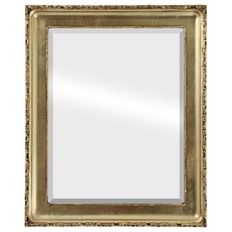Reposa Rectangle Mirror, Gold Leaf, 26.63" H x 20.63" W
