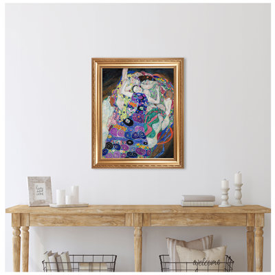 La Vierge par Gustav Klimt, reproductions d'art classique, cadre doré The World