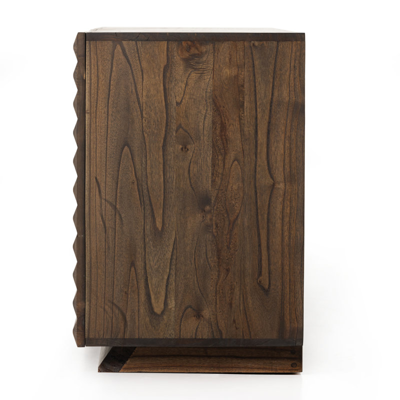 Tussac Solid Wood TV Stand, Matte Brown Neem