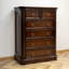 Armoire d'appoint en bois massif brun noisette