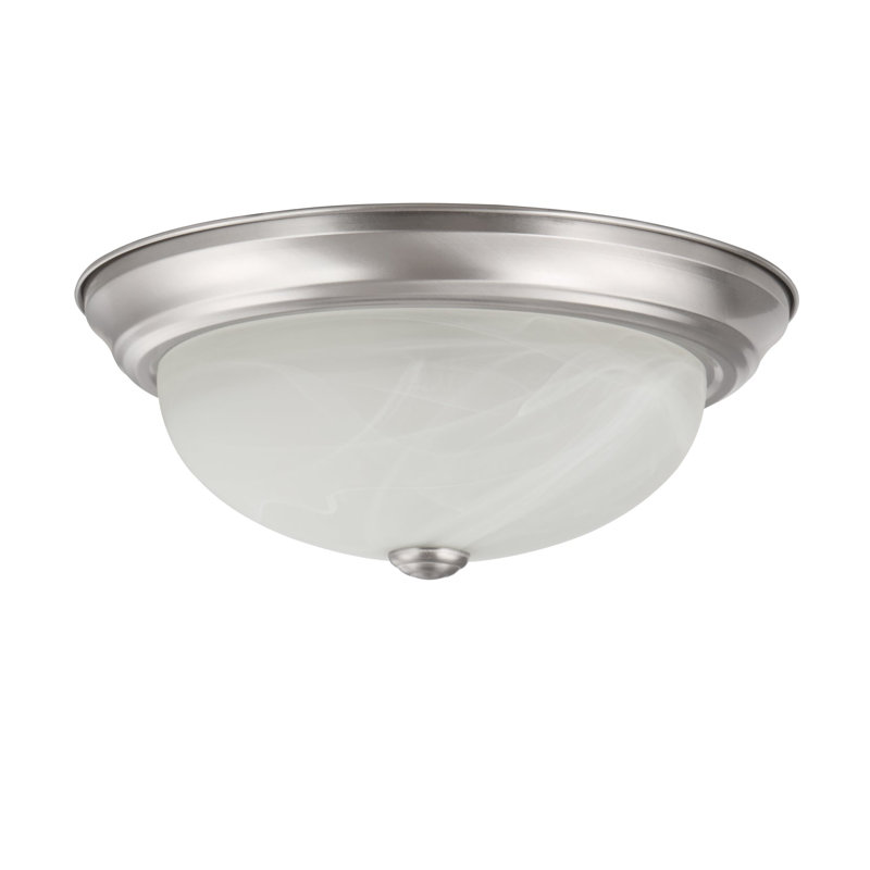 Boutte Glass Flush Mount, Brushed Nickel