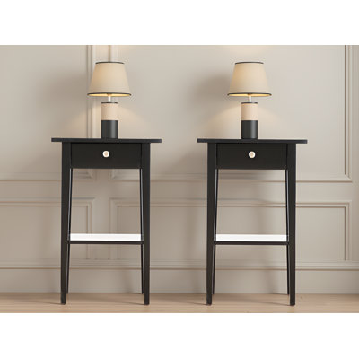 Nowra Black Nightstand Set Of 2