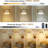 Gold Floor Lamps For Living Room With Remote & Dimmable LED, Modern Arc Lamp With 3 Color Temperatures, Boho Standing Lamp With Rattan & Fabric Shades, Adjustable Tall Lamp