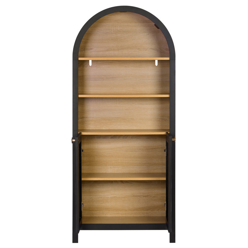 Bibliothèque de rangement de style Mid-Century à 5 niveaux avec bibliothèque de 61 po