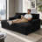 83.5" Plush Sofa Bed Chaise Lounge With Faux Rabbit Fur, USB Charging Ports, Cup Holders & Lumbar Pillows - Cozy Sleeper Couch-2022471330