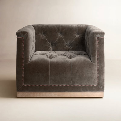 Byer Upholstered Swivel Armchair