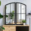 Ensemble de 2 miroirs muraux Black Arch