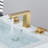 Black Widespread Bathroom Sink Faucet 3Hole Basin Vanity Mixer Faucet Tap-116417439