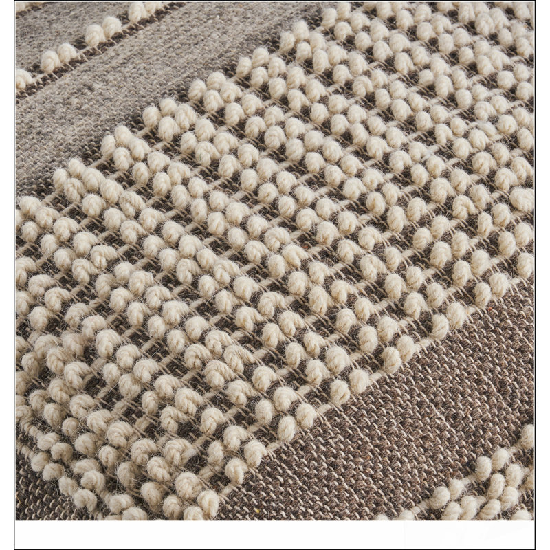 Grand repose-pieds rustique en laine et coton, choix confortable, multiples fonctions, design classique et coins confortables