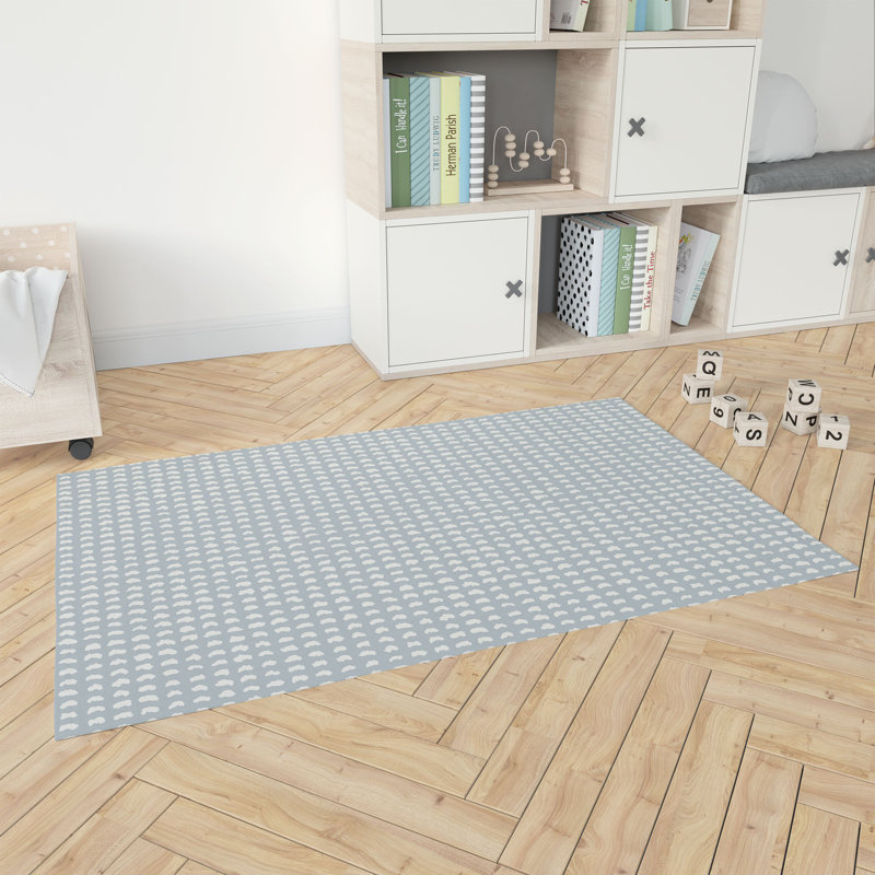 Gio Kids Play Mat, Slate Blue/Blue, Rectangle 24" x 36"