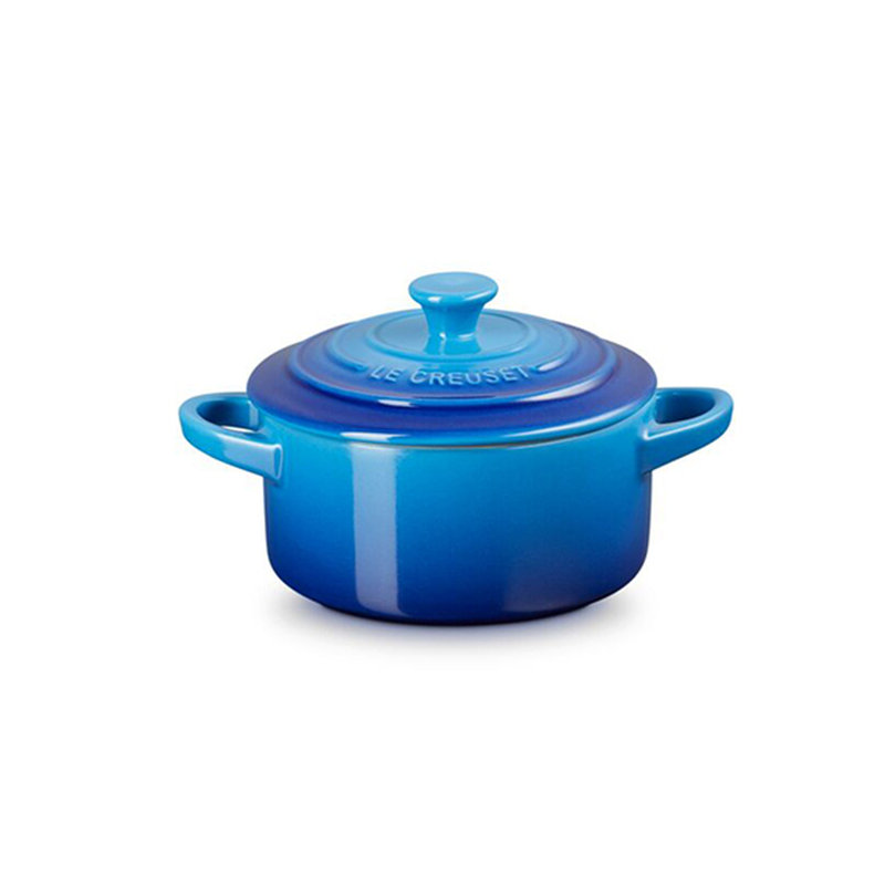 Le Creuset Stonware 8 oz. Mini Round Cocotte with Lid, Marseille