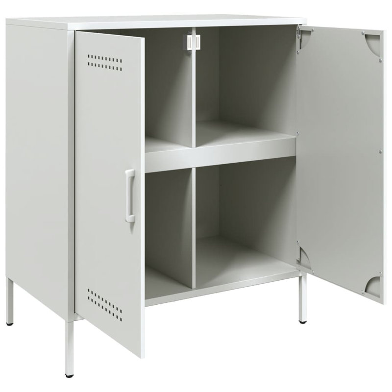Allyesa Steel Accent Cabinet, White