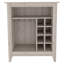 Armoire de bar Essential, une tablette ouverte, six supports à vin intégrés, un tiroir - gris clair