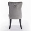 Chaise rembourrée en polyuréthane et velours-1309429678