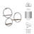 Metal and Wood Wall Shelf Set - Modern Circular Floating Storage for Decorative Display, Durable and Stylish - Set of 3-1577832337