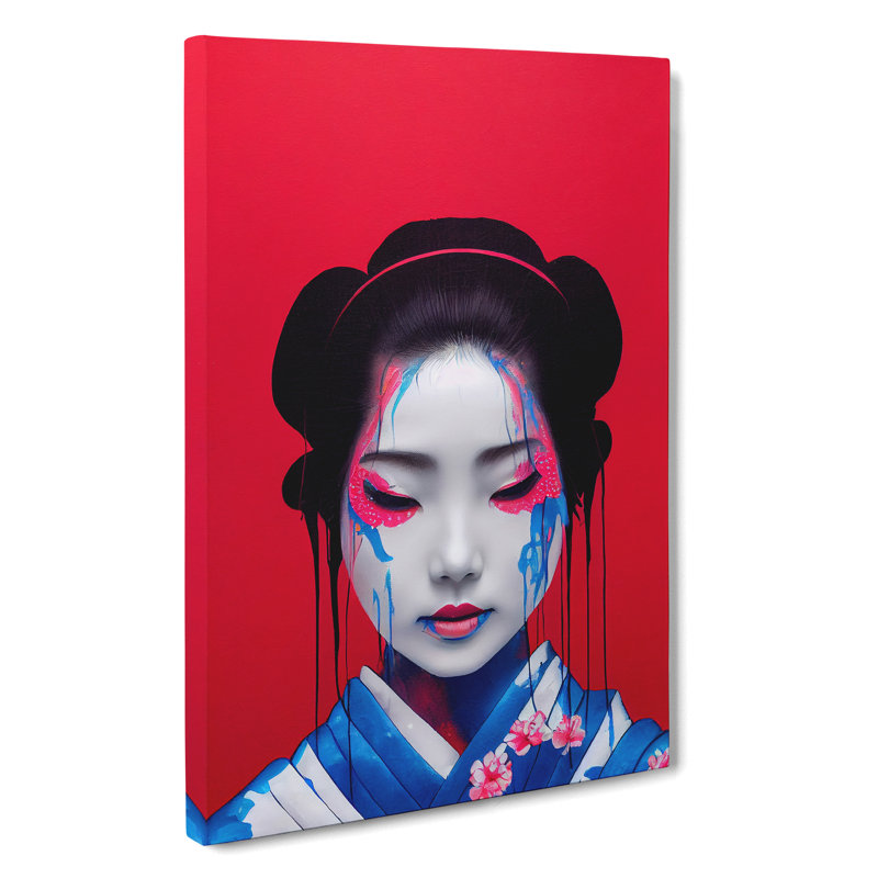 Geisha Splash No.2 - Wrapped Canvas, 76cm H x 50cm W x 3cm D