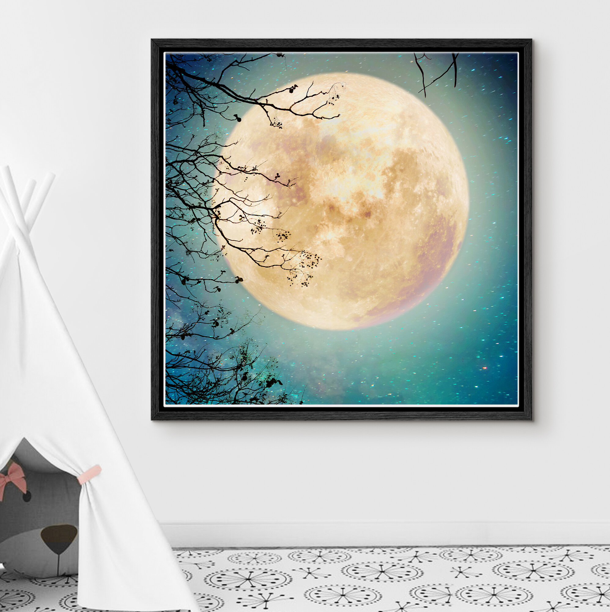 moon framed art